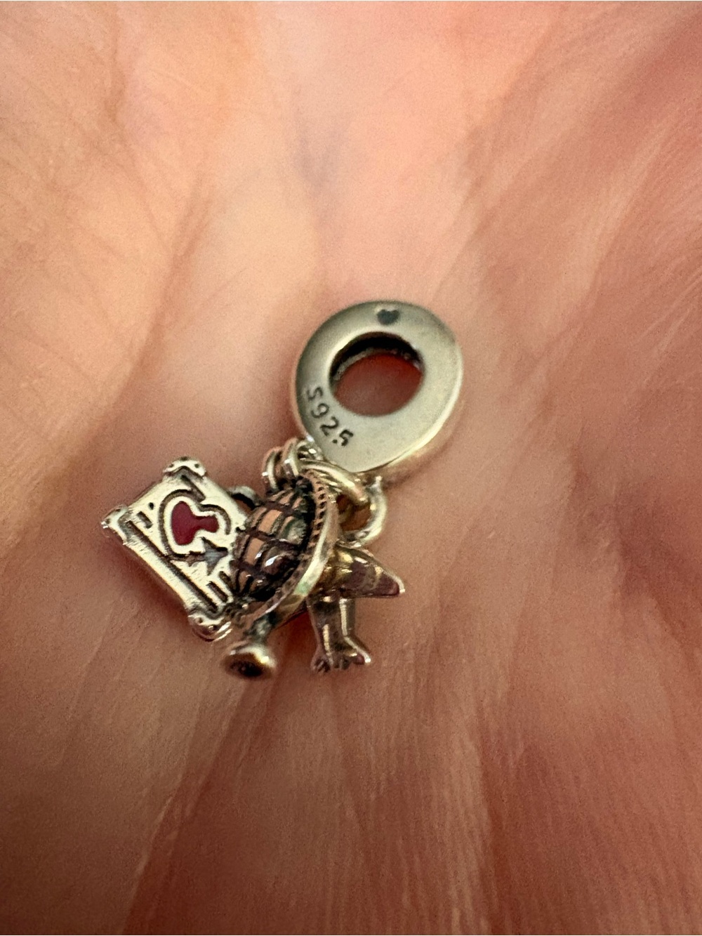 S925 travel dangle charm Linx